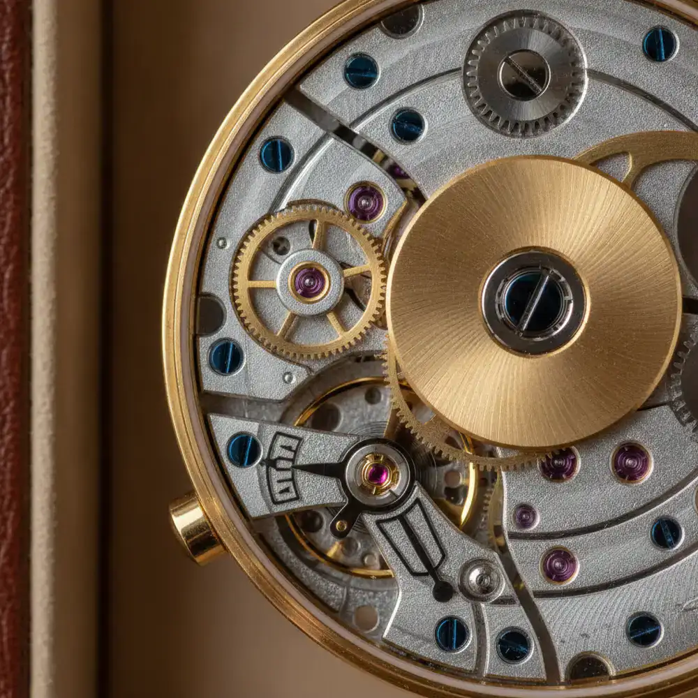 Mecanismo interno de un reloj automático