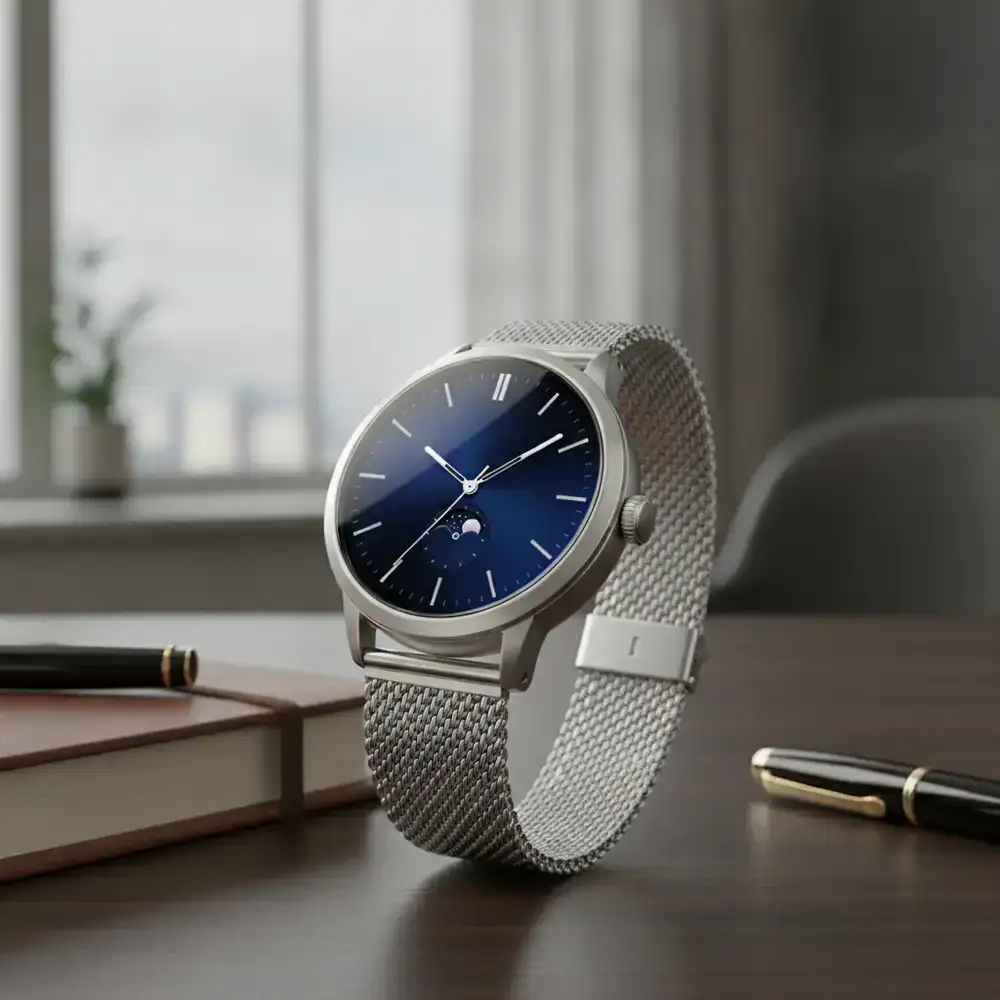 Smartwatch elegante de metal
