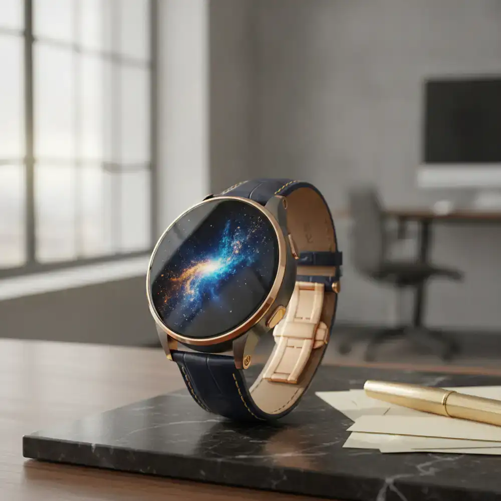 Smartwatch moderno con acabados de lujo